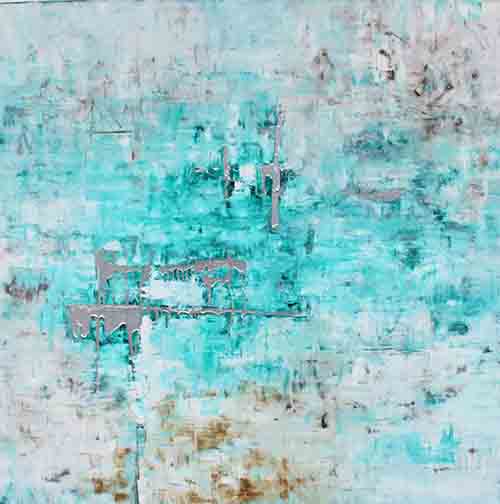 BOSQUE DE INVIERNO
 <br>
Óleo/Creta 150x150cm