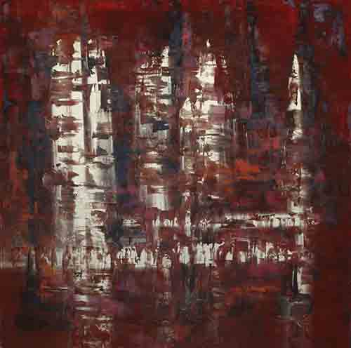 DESTELLOS <br>
Óleo/Lino 100x100cm  
