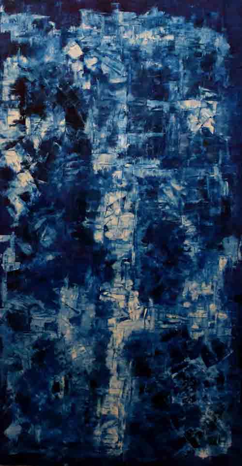 LÍNEAS DEL NAZCA <br>
Óleo/Lino 150x80cm 