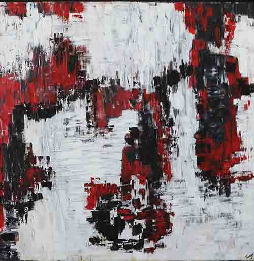 MI CIUDAD <br>
Óleo/Tela 100x100cm 
