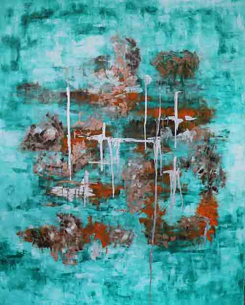 RESPLANDOR EN EL BOSQUE <br>
Óleo/Lino 170x140cm 