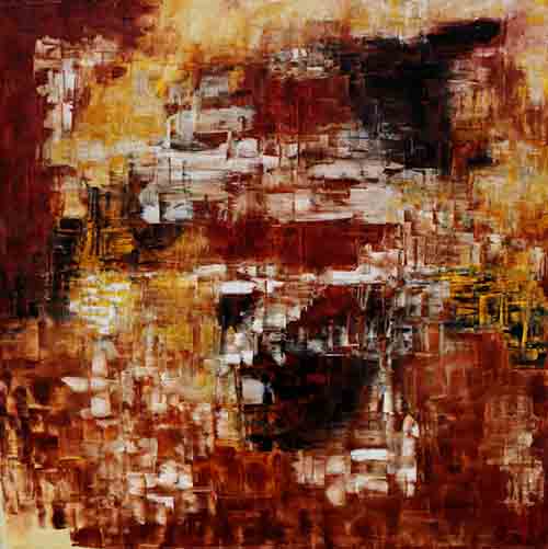 TIERRAS CÁLIDAS 
 <br>
Óleo/Lino 140x140cm 