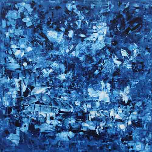 UNIVERSO 1 <br>
Óleo/Creta 120x120cm
